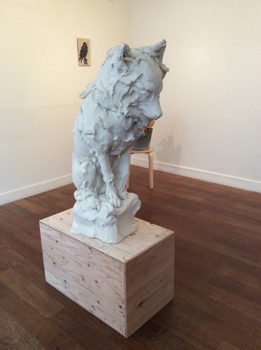 Sitting white wolf - 2014